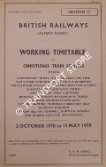 Working Timetable of Conditional Trains - Section YJ - Chesterfield, Tinsley, Sheffield, Leeds, York; Wath, Healey Mills, Skipton; Hebden; Doncaster; Stainforth; Mansfield; Shirebrook; Barrow Hill - 2 October 1978 to 13 May 1979 by British Railways Eastern Region